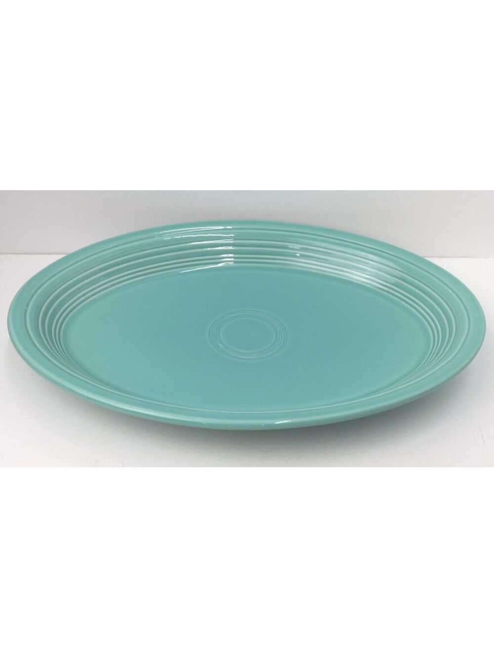 Fiesta Turquoise Oval Platter with Raised Rings